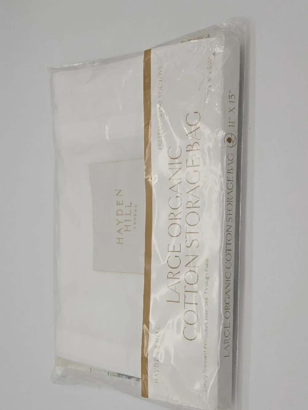 White Large Organic Cotton Storage Bag with Moth Traps